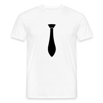 Tie - Men's T-Shirt - white - Front - AI Model Male 178 dark (178cm)