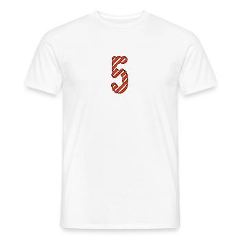 5. 5 YEARS. 5th ANNIVERSARY. 5 YEAR ANNIVERSARY. 5. - Men's T-Shirt - white - Front - AI Model Male 178 dark (178cm)