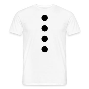 Bonhomme de neige Costume Carnaval Pierres Points Noirs - T-shirt homme - blanc - Devant - AI Model Male 178 dark (178cm)