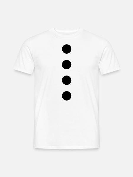 Schneemann Kostüm Karneval Steine schwarze Punkte - Männer T-Shirt - Weiß