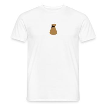 Bag zubebunden, - Men's T-Shirt - white - Front - AI Model Male 178 dark (178cm)