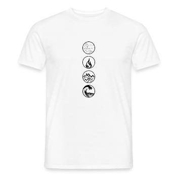 La météo designe tendance - T-shirt homme - blanc - Devant - AI Model Male 178 dark (178cm)