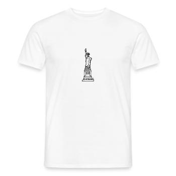 Statue of Liberty New York - Men's T-Shirt - white - Front - AI Model Male 178 dark (178cm)