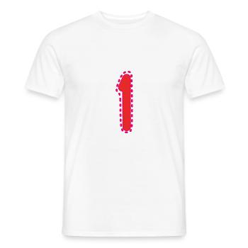 1. 1 Jahr. 1. JAHRESTAG. 1-JÄHRIGES JUBILÄUM - Männer T-Shirt - Weiß - Vorne - AI Model Male 178 dark (178cm)