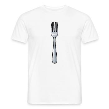 Gabel - Männer T-Shirt - Weiß - Vorne - AI Model Male 178 dark (178cm)