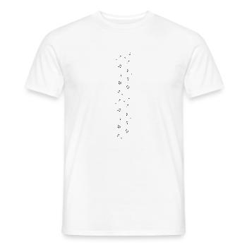 Music Notes - Men's T-Shirt - white - Front - AI Model Male 178 dark (178cm)