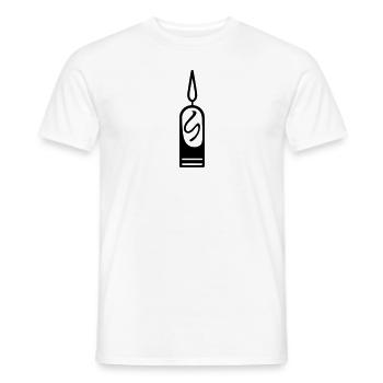 Candle - Men's T-Shirt - white - Front - AI Model Male 178 dark (178cm)