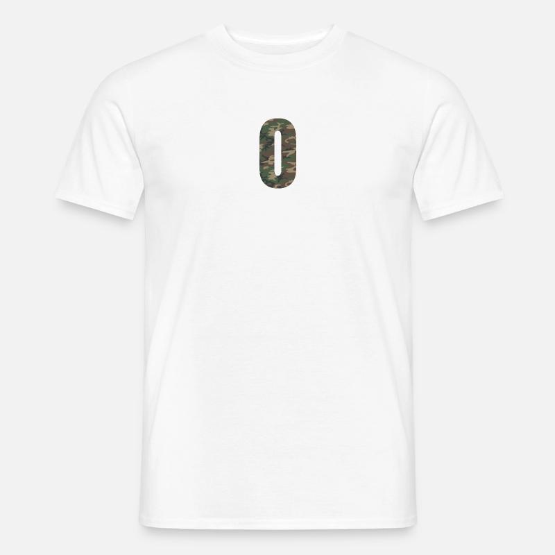 Harte Nummer 0 im Tarnmuster! - Männer T-Shirt - Weiß