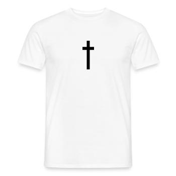 cross - Men's T-Shirt - white - Front - AI Model Male 178 dark (178cm)