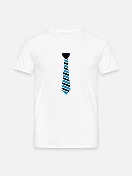 krawatte - Männer T-Shirt - Weiß