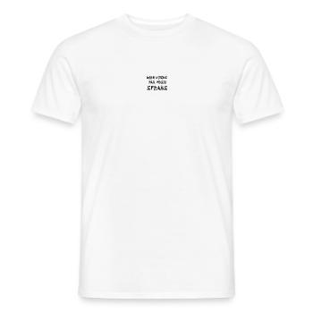 WHEN WORDS FAIL MUSIC SPEAKS - Männer T-Shirt - Weiß - Vorne - AI Model Male 178 dark (178cm)