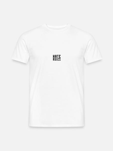 HATE RULES - SIMPLE - Men's T-Shirt - white