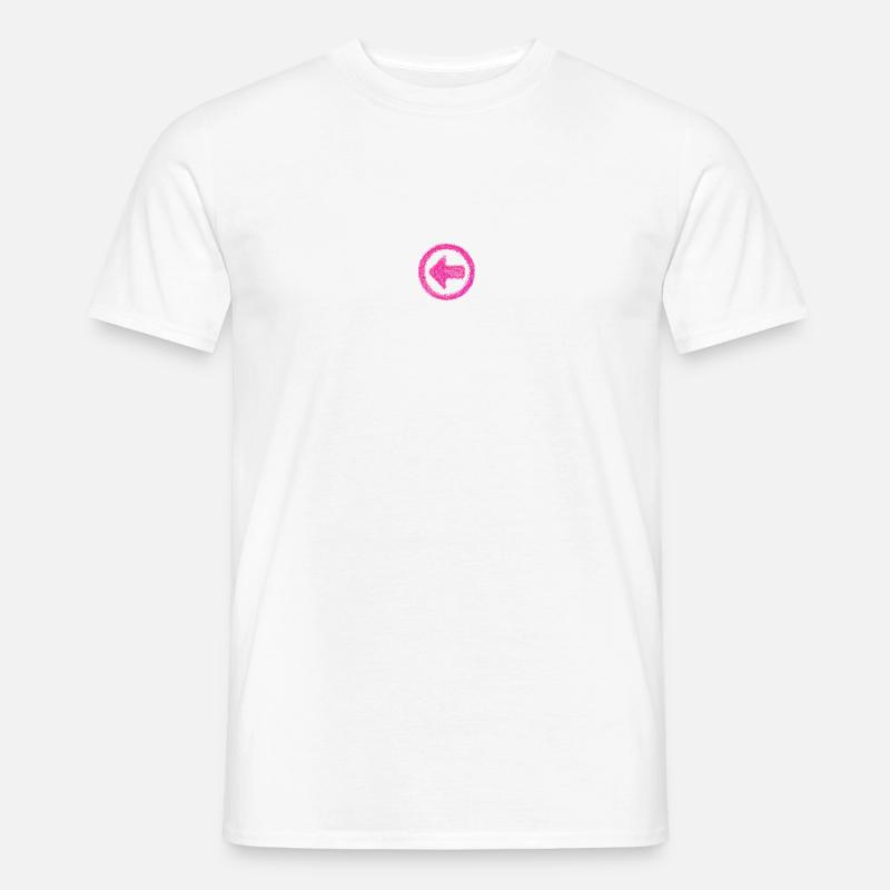 PFEIL NACH LINKS - Männer T-Shirt - Weiß