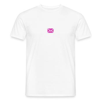 Mail Icon Tee - Heren T-shirt - wit - Voor - AI Model Male 178 dark (178cm)