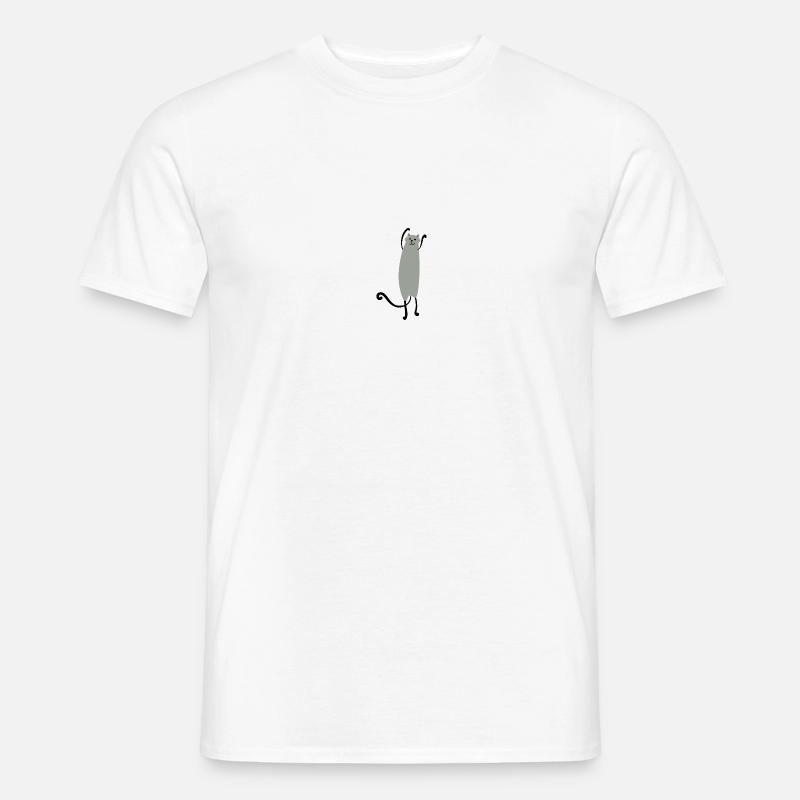 Katze - Männer T-Shirt - Weiß