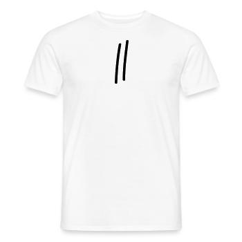 2 lines / / 2 times / / Birthday / / gift - Men's T-Shirt - white - Front - AI Model Male 178 dark (178cm)