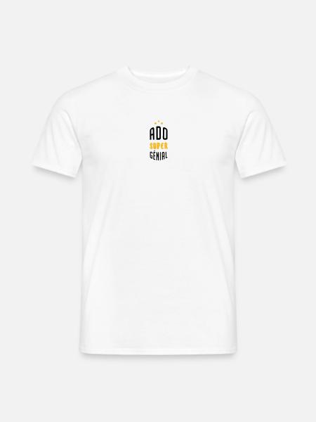 adolescent / enfant / ado / adolescente - T-shirt homme - blanc