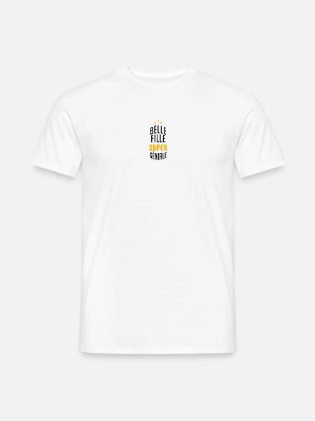 belle-fille / beau-fils / beau fils / belle fille - T-shirt homme - blanc