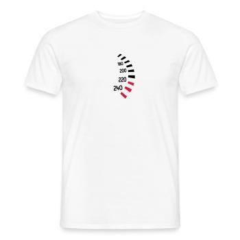 Tacho Geschwindigkeit - Männer T-Shirt - Weiß - Vorne - AI Model Male 178 dark (178cm)