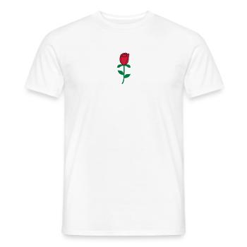 roses - T-shirt homme - blanc - Devant - AI Model Male 178 dark (178cm)