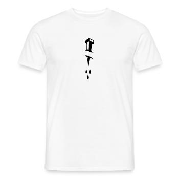 BLEED - Men's T-Shirt - white - Front - AI Model Male 178 dark (178cm)