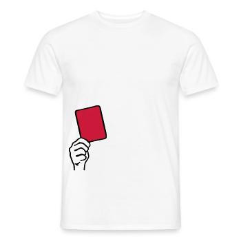 Fußball - rote Karte - Männer T-Shirt - Weiß - Vorne - AI Model Male 178 dark (178cm)