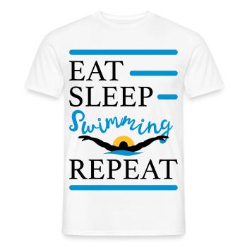natation - T-shirt homme - blanc - Devant - AI Model Male 178 dark (178cm)