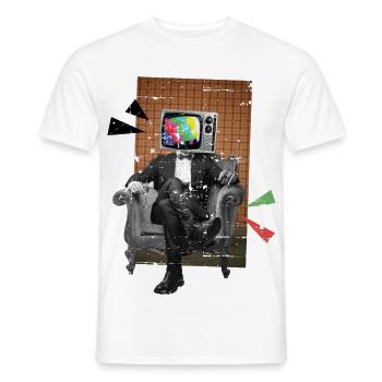 Retro TV - Männer T-Shirt - Weiß - Vorne - AI Model Male 178 dark (178cm)