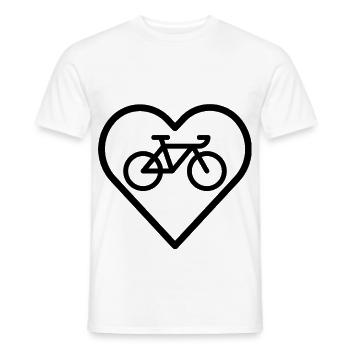 Fahrrad im Herz - Männer T-Shirt - Weiß - Vorne - AI Model Male 178 dark (178cm)