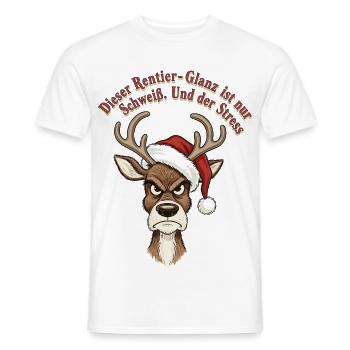 Cet éclat de renne n’est que de la sueur - T-shirt homme - blanc - Devant - AI Model Male 178 dark (178cm)