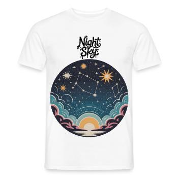 Ciel nocturne - T-shirt homme - blanc - Devant - AI Model Male 178 dark (178cm)