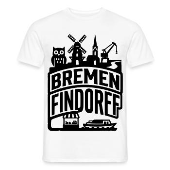 Bremen Findorff – Heimat & Stadtteil - Männer T-Shirt - Weiß - Vorne - AI Model Male 178 dark (178cm)