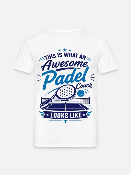 Padel Coach T-Shirt | Padel Tennis - Männer T-Shirt - Weiß