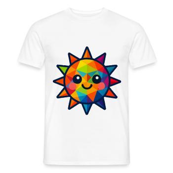 WPAP Polygon Kawaii Stil Baby Sonne - Männer T-Shirt - Weiß - Vorne - AI Model Male 178 dark (178cm)