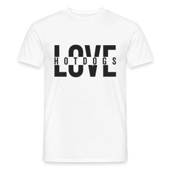 Love Hotdogs Déclaration de restauration rapide - T-shirt homme - blanc - Devant - AI Model Male 178 dark (178cm)