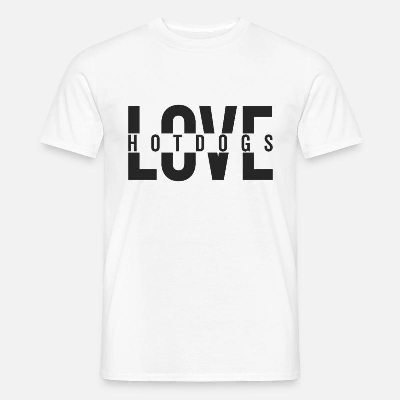 Love Hotdogs Déclaration de restauration rapide T-shirt homme