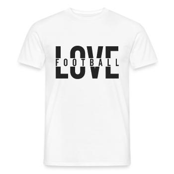 LOVE FOOTBALL USA Football américain - T-shirt homme - blanc - Devant - AI Model Male 178 dark (178cm)