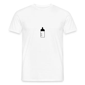 babyflaeschen - Männer T-Shirt - Weiß - Vorne - AI Model Male 178 dark (178cm)
