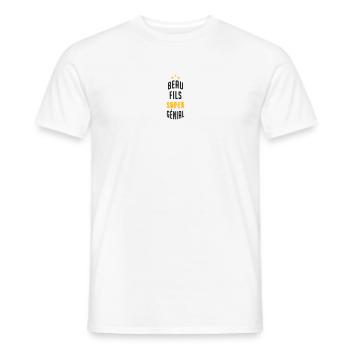 Beau Fils - Beau-Fils - Famille - Mariage - Tshirt - Men's T-Shirt - white - Front - AI Model Male 178 dark (178cm)