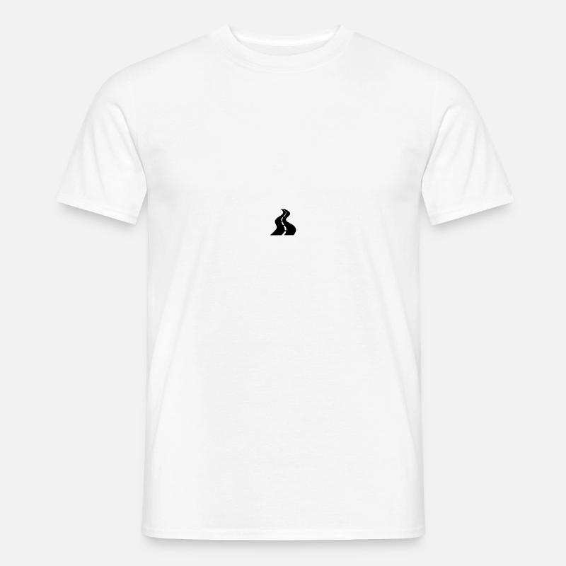 Route avec bande centrale - T-shirt homme - blanc