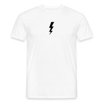 Lightning and Thunderstorms – Energy & High Voltage Design - Men's T-Shirt - white - Front - AI Model Male 178 dark (178cm)