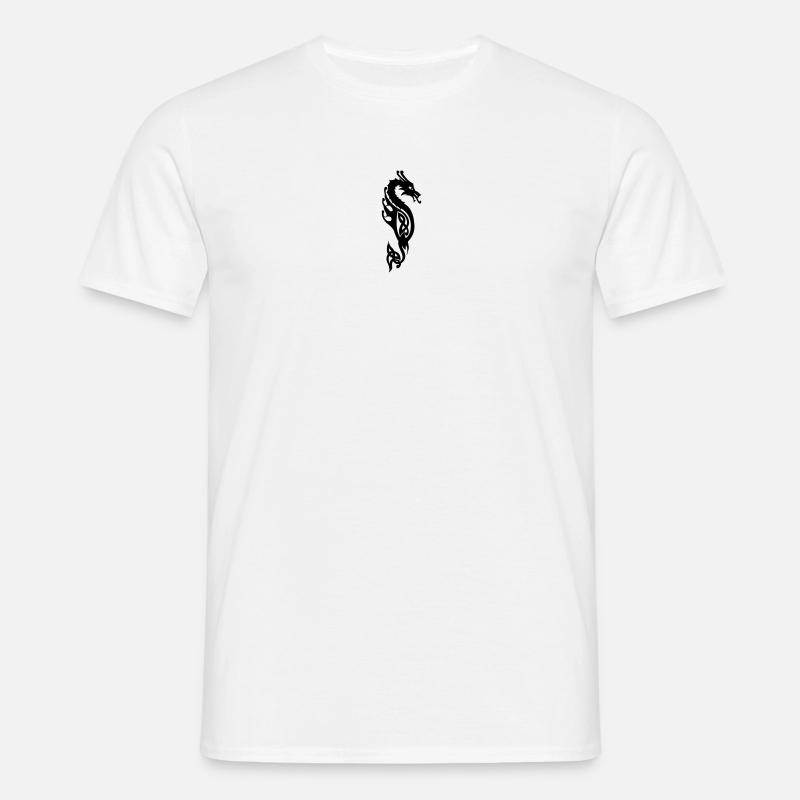 Monströse Seeschlange oder Drachenvektor - Männer T-Shirt - Weiß