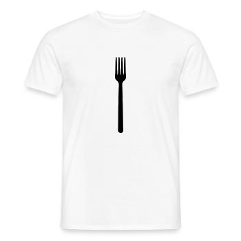 gabel - Männer T-Shirt - Weiß - Vorne - AI Model Male 178 dark (178cm)