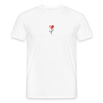 Einfache Blume - Männer T-Shirt - Weiß - Vorne - AI Model Male 178 dark (178cm)