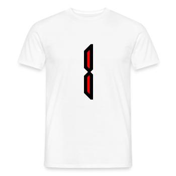 1. 1 AN. 1er ANNIVERSAIRE. ANNIVERSAIRE 1 AN. UN - T-shirt homme - blanc - Devant - AI Model Male 178 dark (178cm)