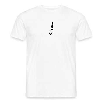 Fishhook - Men's T-Shirt - white - Front - AI Model Male 178 dark (178cm)