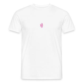 Té de signal WiFi - T-shirt homme - blanc - Devant - AI Model Male 178 dark (178cm)