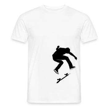 skateboard - Männer T-Shirt - Weiß - Vorne - AI Model Male 178 dark (178cm)