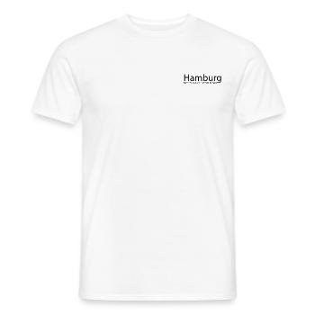 Hamburg GPS Koordinaten super Geschenk - Männer T-Shirt - Weiß - Vorne - AI Model Male 178 dark (178cm)