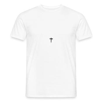 Symbol Cross - Men's T-Shirt - white - Front - AI Model Male 178 dark (178cm)